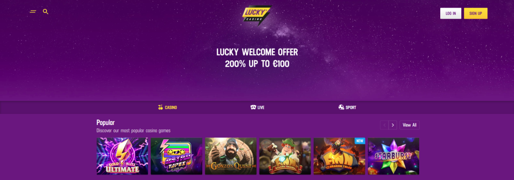 Pay N Play-bettingsajterna - LuckyCasino