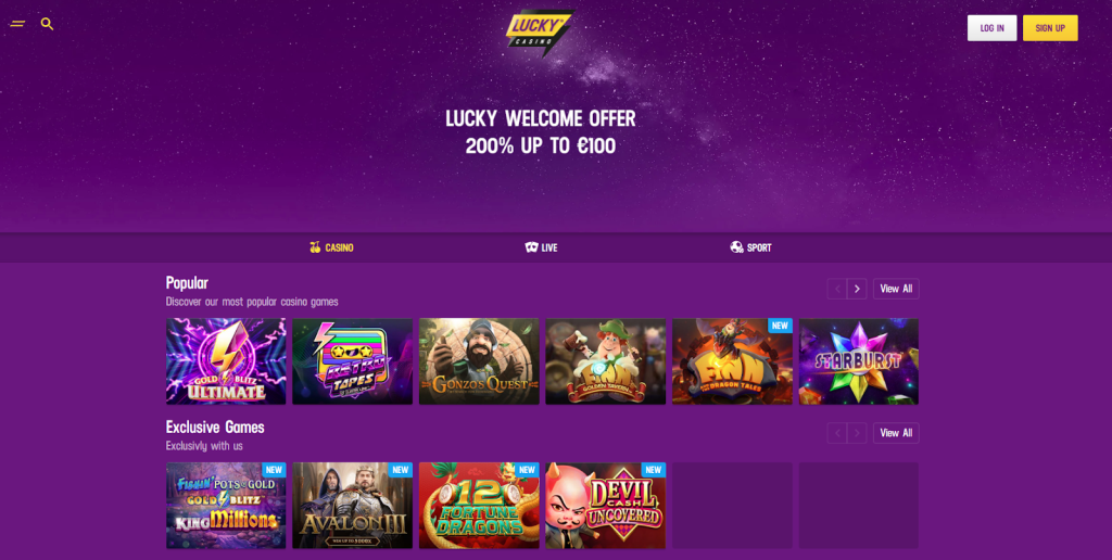 bettingsajter - LuckyCasino