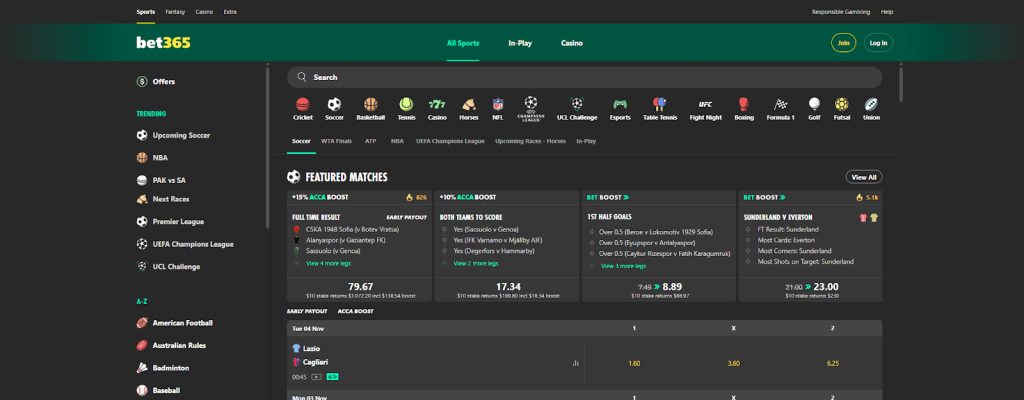 Bästa oddsbonusarna just nu - Bet365