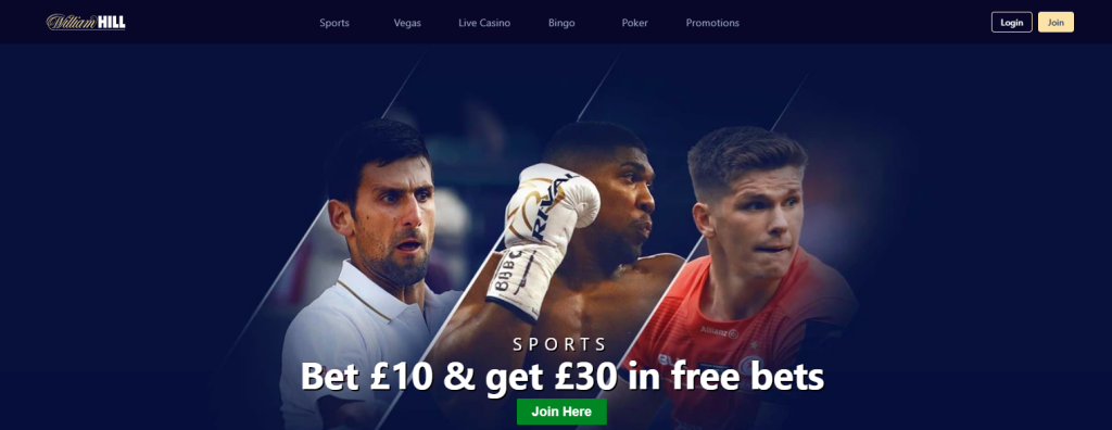 Sajterna för hockeyspel - William Hill