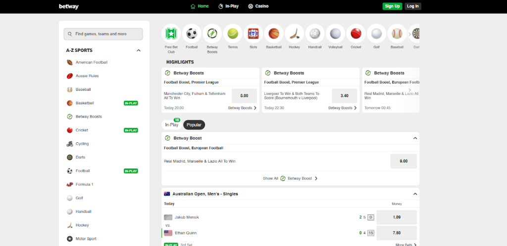 Betway Sports-appen
